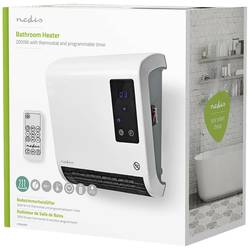 Nedis HTBA20WT keramický topný ventilátor HTBA20WT 20 m² bílá, šedá