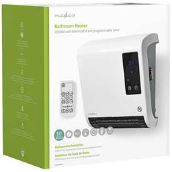 Nedis HTBA20WT keramický topný ventilátor HTBA20WT 20 m² bílá, šedá