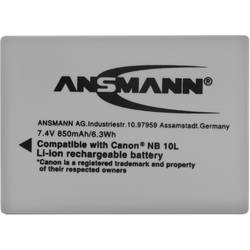 Ansmann A-Can NB 10L akumulátor do kamery Náhrada za orig. akumulátor NB-10L 7.4 V 850 mAh
