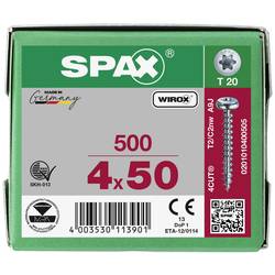SPAX 0201010400505 R 88093 Ruko m.Spitze/T-STAR šroub do dřeva 4 mm 50 mm T-STAR plus ocel WIROX 500 ks