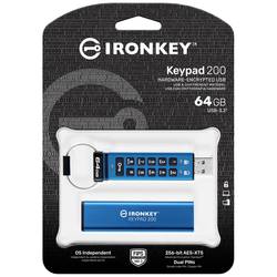Kingston IronKey Keypad 200 USB flash disk Retail 64 GB modrá IKKP200/64GB USB 3.2 (Gen 1x1)