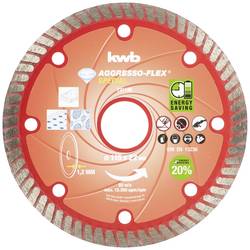 kwb 721140 řezný kotouč rovný 115 mm 1 ks beton, granit, mramor, keramika, obklady, do kamene, přírodní kámen, Umělý kámen