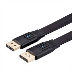 Value DisplayPort kabel Konektor DisplayPort, Konektor DisplayPort 1 m černá 11.99.5861 plochý Kabel DisplayPort