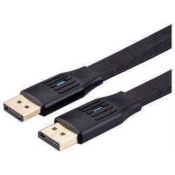 Value DisplayPort kabel Konektor DisplayPort, Konektor DisplayPort 1 m černá 11.99.5861 plochý Kabel DisplayPort