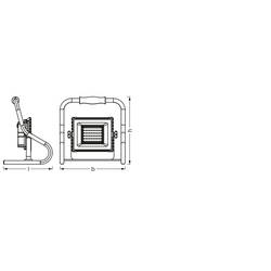 OSRAM HOMELIGHTING LED Worklight Battery R-Stand 20W 4000K Akumulátorový LED reflektor 20 W 4099854430312