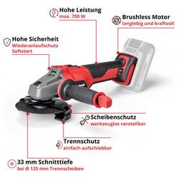Einhell Professional AXXIO 18/125 4431140 Akumulátorová úhlová bruska 125 mm, bez akumulátoru, bez nabíječky, 18 V