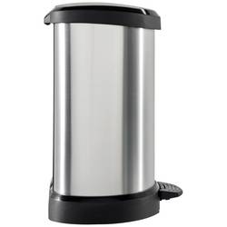 Curver DECO Bin 240568 odpadkový koš, 15 l, (š x v x h) 303 x 448 x 268 mm, stříbrná, černá, 1 ks