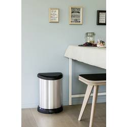 Curver DECO Bin 240568 odpadkový koš, 15 l, (š x v x h) 303 x 448 x 268 mm, stříbrná, černá, 1 ks