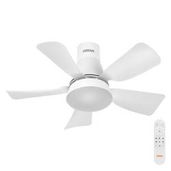 OSRAM HOMELIGHTING Ceiling Fan Leste 445mm 21W CCT stropní ventilátor 21 W (Ø) 445 mm s osvětlením, s dálkovým ovládáním, stmívatelný, s časovačem