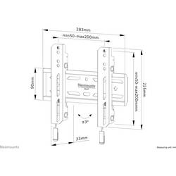 Neomounts WL30S-850BL12 TV držák na zeď 61,2 cm (24,1) - 139,7 cm (55) pevný