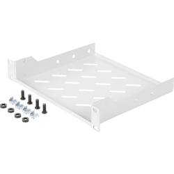 Digitus DN-10-TRAY-2 10 palec přístrojová police pro datové skříně s větracími drážkami, perforované Vhodné pro hloubku skříně: od 300 mm šedobílá (RAL 7035)