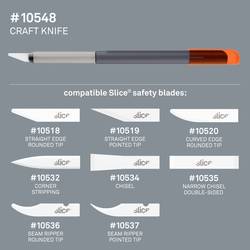 Slice skalpel 160 mm keramika, plast černá, oranžová 1 ks