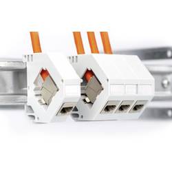 Digitus AN-25186 síťová zásuvka montáž na lištu šedá