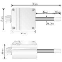 B + B Thermo-Technik 0551 3110 Vnější čidlo -40 do +125 °C 0 do 100 % rF