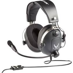 Thrustmaster ThrustMaster T.Flight - U.S. Air Force Edition Headset uzavřená (Over Ear) kabelová stereo šedá, metalická regulace hlasitosti, Vypnutí zvuku