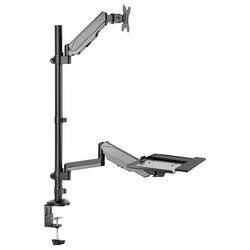 My Wall HL63L držák na stůl pro monitor 1 Displej: (s) 43,2 cm (17) - 81,3 cm (32) černá nastavitelná výška, naklápěcí, nakláněcí, odkládací místo na klávesnici