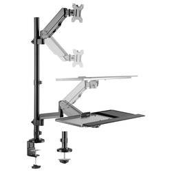 My Wall HL63L držák na stůl pro monitor 1 Displej: (s) 43,2 cm (17) - 81,3 cm (32) černá nastavitelná výška, naklápěcí, nakláněcí, odkládací místo na klávesnici