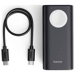 Hama powerbanka Li-Ion, 10000 mAh, Bezdrátové nabíjení Qi, černá, šedá, Možnost současného nabíjení a vybíjení