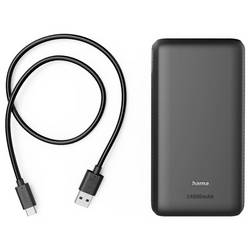 Hama powerbanka Li-Pol, 24000 mAh, Rychlé nabíjení, antracitová
