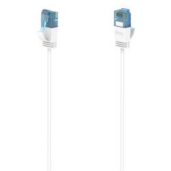 Hama 00200689 RJ45 síťové kabely, propojovací kabely CAT 6A U/UTP 1.5 m bílá extrémně tenký 1 ks