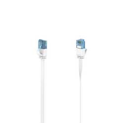 Hama 00200687 RJ45 síťové kabely, propojovací kabely CAT 6A U/UTP 15 m bílá plochý 1 ks