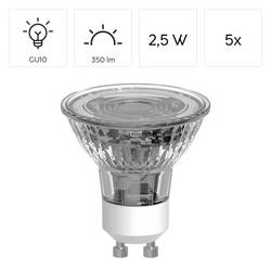 Hama 00232589 LED Energetická třída (EEK2021) C (A - G) GU10 žárovka (Ø x v) 5 cm x 54 mm 5 ks
