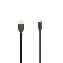 Hama Kabel USB-C USB 2.0 USB-C ® zástrčka 0.75 m černá Slimline, 00200634