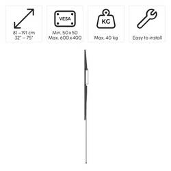 Hama 220811 TV držák na zeď 190,5 cm (75)