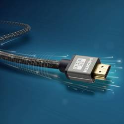 Hama HDMI kabel Zástrčka HDMI-A 2 m černá, šedá 00205239 pozlacené kontakty HDMI kabel