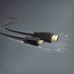Hama HDMI kabel Zástrčka HDMI Micro-D, Zástrčka HDMI-A 1.5 m černá 00205016 4K UHD, 8K UHD, pozlacené kontakty HDMI kabel