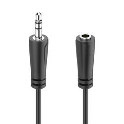 Hama 00205119 jack audio prodlužovací kabel 1.5 m černá S průchodkou chránící proti zlomení