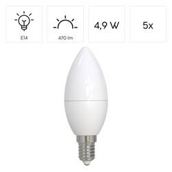 Hama 00232572 LED Energetická třída (EEK2021) F (A - G) E14 (Ø x v) 3.7 cm x 100 mm 5 ks