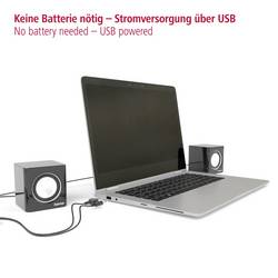 Hama 2.0 PC reproduktory kabelový černá/stříbrná