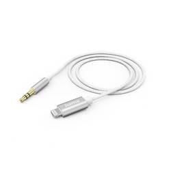 Hama 00201522 jack audio kabel 1 m bílá látkový potah, hliníková zástrčka, S průchodkou chránící proti zlomení, pozlacené kontakty
