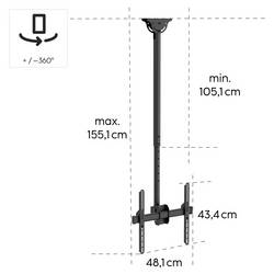 Hama TV držák na zeď 165,1 cm (65)