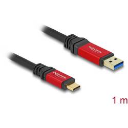 Delock USB kabel USB-A zástrčka, USB-C ® zástrčka 1.00 m černá, červená 80617