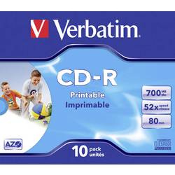 Verbatim 43325 CD-R 80 700 MB 10 ks Jewelcase s potiskem