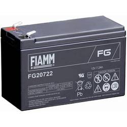 Fiamm FG20722 116113 olověný akumulátor 12 V 7200 olověný se skelným rounem (š x v x h) 65 x 101 x 151 mm plochý konektor 6,35 mm