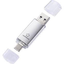 Renkforce RF-USBOS-240 USB flash disk 128 GB stříbrná RF-7577906 USB-C®, USB-A