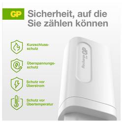 GP USB nabíječka, s adaptérem pro Evropu, s britským adaptérem, s adaptérem pro Čínu, 1x USB A , 2x USB-C®, 65 W, Dodávka energie, Quick Charge 4.0, bílá