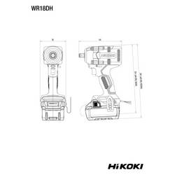 HiKOKI WR18DHWPZ aku rázový utahovák, 345 Nm, Li-Ion