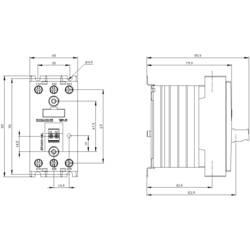Siemens 3RF2410-1AC45 polovodičový stykač spínání při nulovém napětí 3 spínací kontakty 10 A Vhodné pro značku (relé): Siemens Piece 1 ks