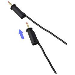 VOLTCRAFT MSB-132 1m schwarz měřicí kabel 4 mm zástrčka 4 mm zástrčka 1 m černá 1 ks