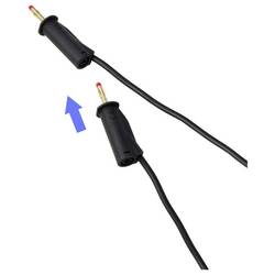 VOLTCRAFT MSB-132 2m schwarz měřicí kabel 4 mm zástrčka 4 mm zástrčka 2 m černá 1 ks