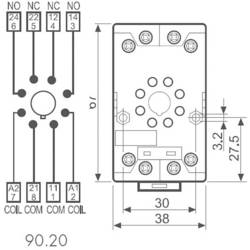 Příslušenství pro sérii 88: patice série 90 Finder 90.20