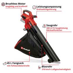 Einhell 4326820 VENTURRO 18/210 akumulátor foukač listí nosný popruh, měkká rukojeť 18 V