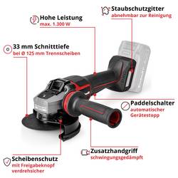 Einhell Professional TP-AG 18/125-13 Q P BL - Solo 4431197 Akumulátorová úhlová bruska bez akumulátoru, bez nabíječky, 1300 W, 18 V