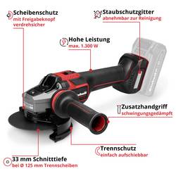 Einhell Professional TP-AG 18/125-13 Q BL - Solo 4431215 Akumulátorová úhlová bruska Vč. Rychloupínacího matice, 1300 W, 18 V