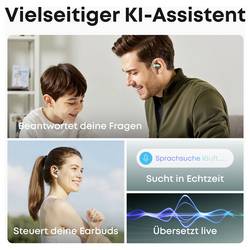 Anker Soundcore AeroFit 2 AI špuntová sluchátka (In Ear) Bluetooth® zelená Nabíjecí pouzdro
