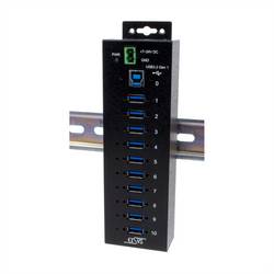 Exsys Exsys EX-1510HMVS - Hub - 10 x USB 3.2 Gen 1 USB Hub černá